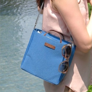 SAC À ÉPAULE MULTI-COMPARTIMENTS BLEU