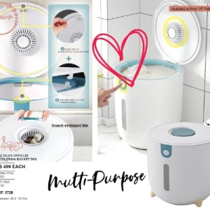 SEAU MULTI-GRAINS À COUVERCLE OUVERT EN UN CLIC 5KG