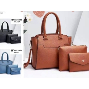 CAZABELLA - ENSEMBLE SAC À MAIN 3 PCS - MODÈLE 2 NOIRE