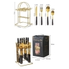 SET DE COUVERTS EN CÉRAMIQUE 24 PCS - NOIR