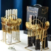 SET DE COUVERTS EN CÉRAMIQUE 24 PCS - BLANC