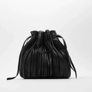 SAC SEAU PLISSÉ - NOIR