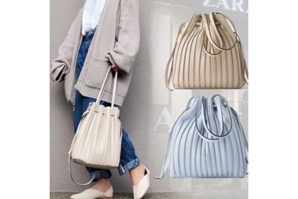 3877 SAC SEAU PLISSÉ – bleu-1