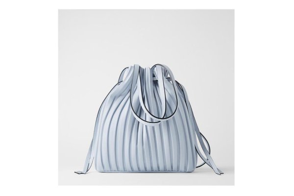 3877 SAC SEAU PLISSÉ – bleu