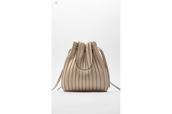 3878 SAC SEAU PLISSÉ – BEIGE