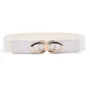 CEINTURE AVEC BOUCLE OR - BLANC
