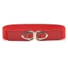 CEINTURE AVEC BOUCLE OR - ROUGE