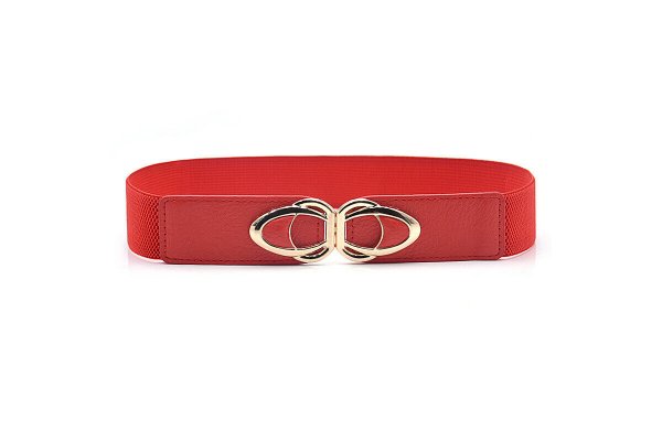 3916 CEINTURE AVEC BOUCLE OR – rouge