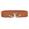 CEINTURE AVEC BOUCLE OR - MARRON