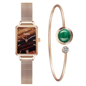 ENSEMBLE DE BRACELET ÉMERAUDE MARRON