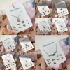 ENSEMBLE DE BOUCLES D'OREILLES (4 PAIRES) AVEC PENDENTIF
