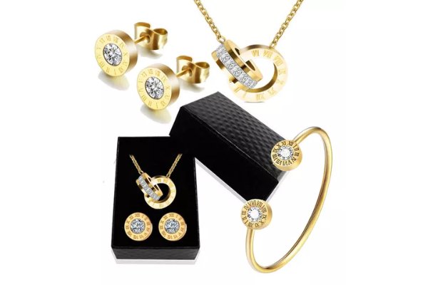 4729 ENSEMBLE DE BIJOUX DE LUXE EN CHIFFRES ROMAINS – OR